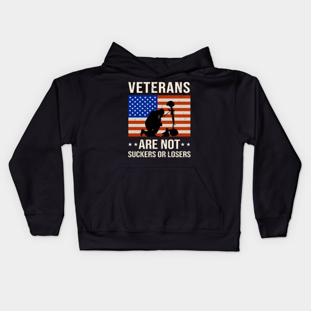 veterans are not suckers or losers Kids Hoodie by snnt